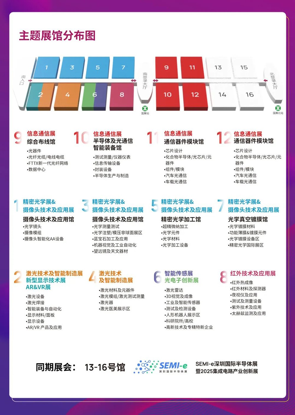 中國光博會(huì )主題展館分布圖
